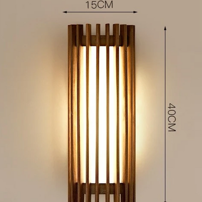 Kiyora Walnut Wall Light – Japanese Wabi-Sabi LED Wall Lamp | Warm Ambient Lighting for Modern Interiors