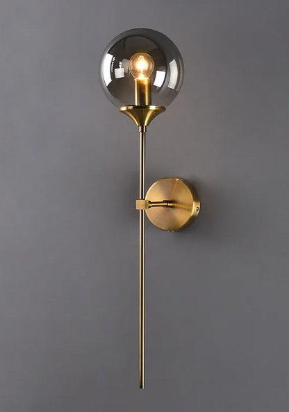 Nordelle Globe Wall Light – Scandinavian Glass Wall Lamp | Modern Ambient Lighting | Minimalist Interior Elegance