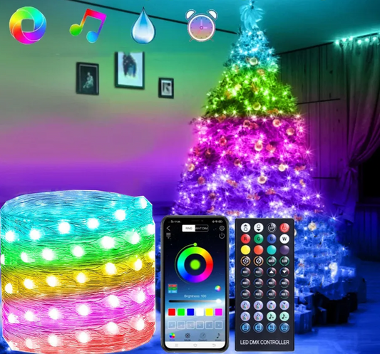 LUMISHOW RGB Smart LED String Lights – App & Remote Controlled Decorative Lighting | USB Powered Indoor & Outdoor Fairy Lights