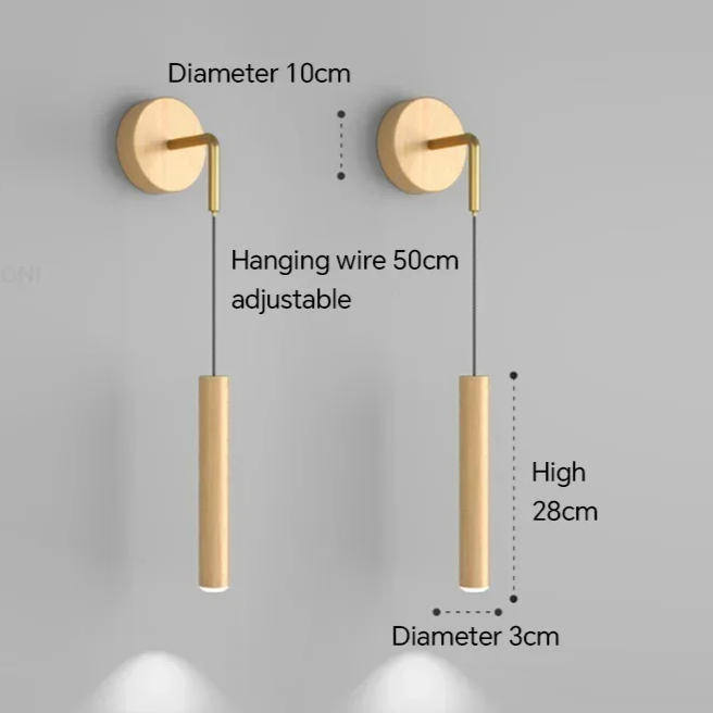 Modern Aluminium LED Wall Light – Minimalist Bedside Reading Sconce | Contemporary Ambient Lighting