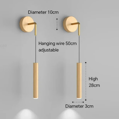 Modern Aluminium LED Wall Light – Minimalist Bedside Reading Sconce | Contemporary Ambient Lighting