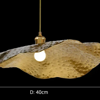 Gold Lotus Pendant Light – Vintage Zen Ceiling Lamp | Luxury Ambient Hanging Lighting