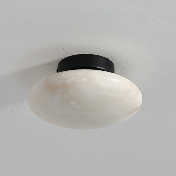 Ovale Deckenleuchte aus Alabaster-Leuchtezauber
