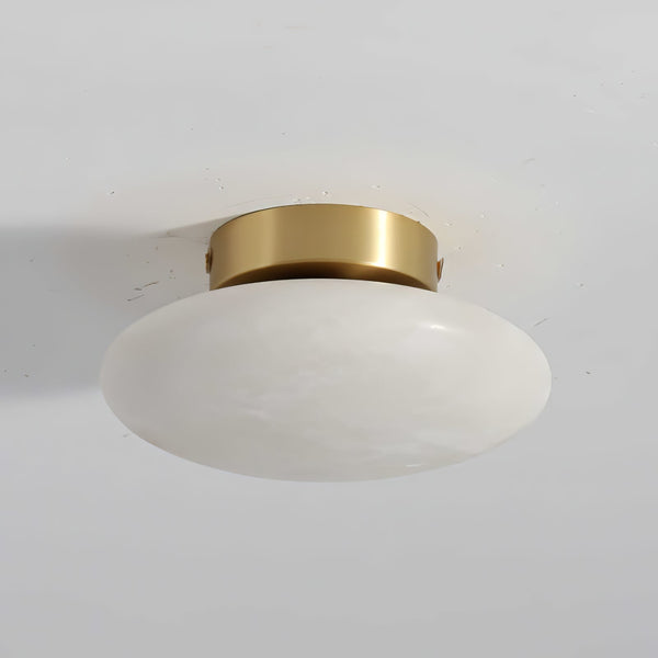 Ovale Deckenleuchte aus Alabaster-Leuchtezauber