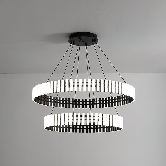 Eleganter hängender LED-Kronleuchter mit warmem, neutralem und kühlem Licht-Leuchtezauber