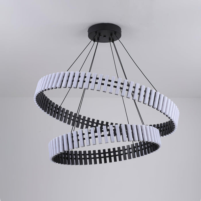 Eleganter hängender LED-Kronleuchter mit warmem, neutralem und kühlem Licht-Leuchtezauber