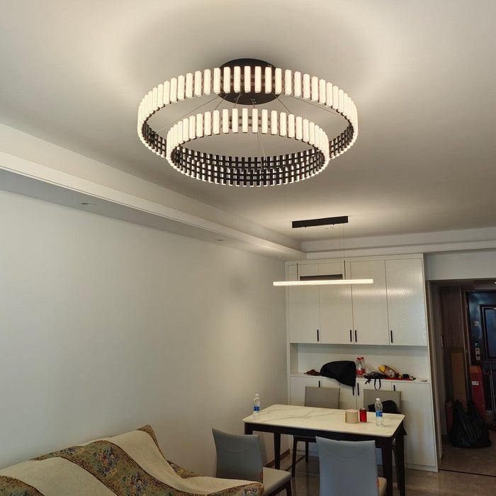Eleganter hängender LED-Kronleuchter mit warmem, neutralem und kühlem Licht-Leuchtezauber