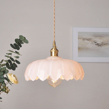 Fioréva Glass Pendant Light – Vintage Floral Bubble Chandelier | Elegant Retro Ceiling Lighting