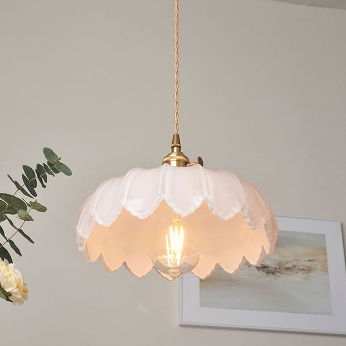 Fioréva Glass Pendant Light – Vintage Floral Bubble Chandelier | Elegant Retro Ceiling Lighting
