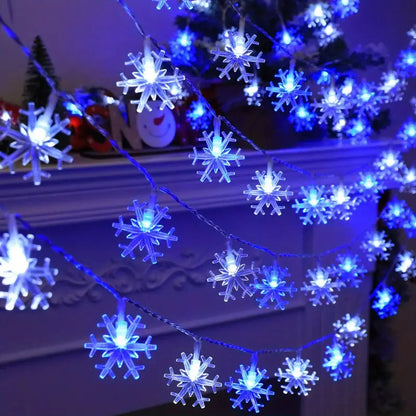 FrostLume LED Snowflake String Lights – Festive Decorative Lighting for Indoor & Outdoor Use