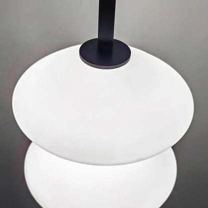 Modern White Glass Pendant Light – Adjustable LED Hanging Ceiling Fixture | Contemporary Globe Chandelier | Elegant Home Lighting