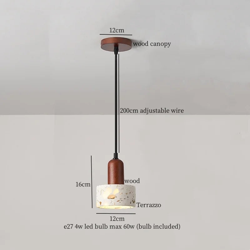 Marble Pendant Light with Iron Finish – Modern Nordic LED Ceiling Lamp | Luxury Contemporary Lighting