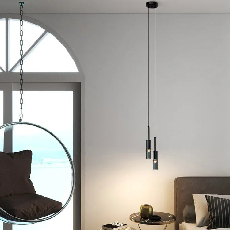 Obsidian Orb Pendant Light – Minimalist Glass Ceiling Lamp | Nordic LED Hanging Light for Contemporary Interiors