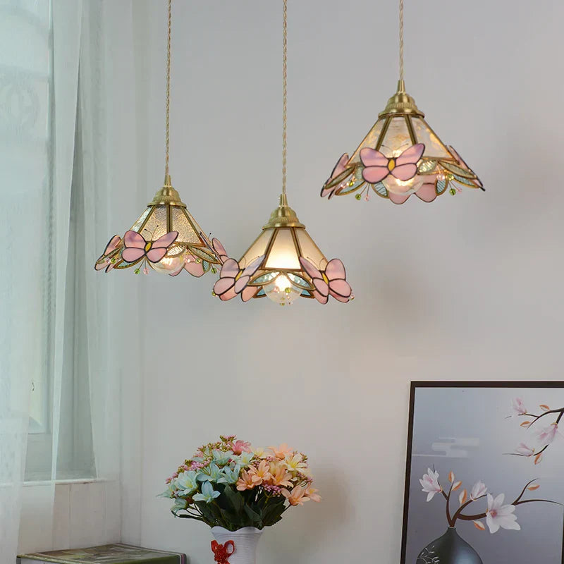 Nordic Glass Pendant Light with Brass Detail – Modern LED Ceiling Lamp | Scandinavian Designer Lighting