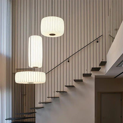 Serenea Silk Pendant Light – Wabi-Sabi Hanging Lamp | Japanese Nordic Ceiling Light for Elegant Interiors