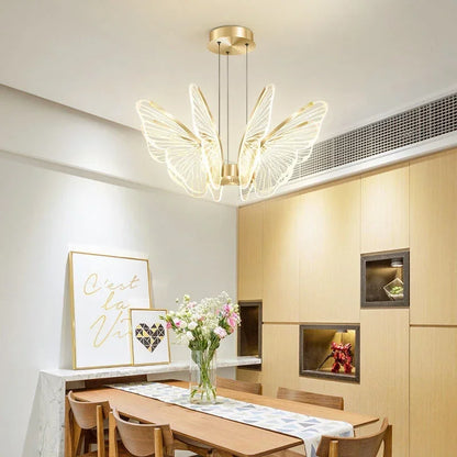 Butterfly Glow LED Pendant Light – Dimmable Designer Ceiling Light | Remote-Controlled Ambient Lighting | Contemporary Luxury Interior Feature