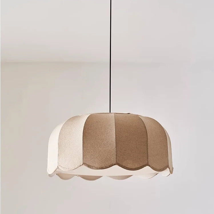Hoshira Linen Pendant Light – Japandi Wabi-Sabi Ceiling Lamp | Soft Ambient LED Lighting for Modern Interiors