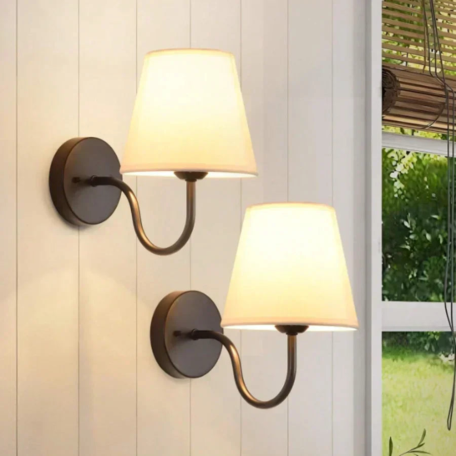 Aureva Fabric Wall Light – Nordic Wall Lamp | Soft Ambient Lighting for Elegant Modern Interiors