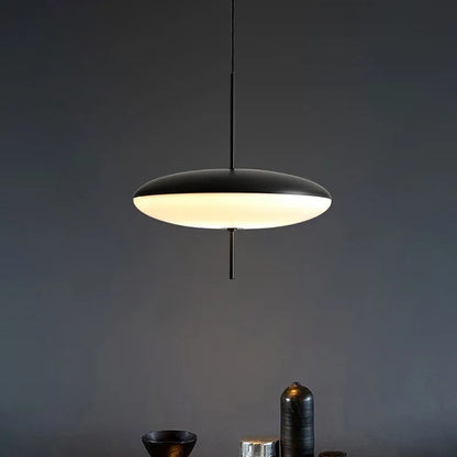 Modern UFO Pendant Light – Minimalist LED Hanging Lamp in Black or White for Living Rooms, Bedrooms, Restaurants & Offices