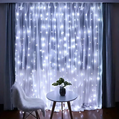 LumiDrape USB Curtain Lights – LED Fairy Light Curtain with Remote Control | Decorative Indoor Lighting