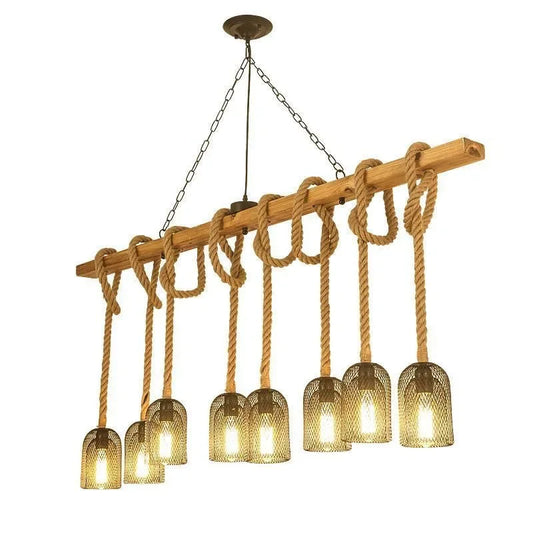 Vintage Farmhouse Chandelier – Five-Light Industrial Pendant | Rustic Café & Restaurant Lighting | Americana-Inspired Statement Piece