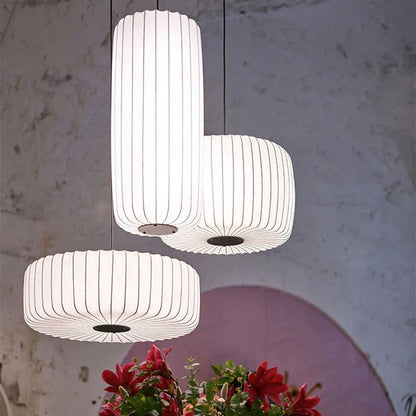 Serenea Silk Pendant Light – Wabi-Sabi Hanging Lamp | Japanese Nordic Ceiling Light for Elegant Interiors