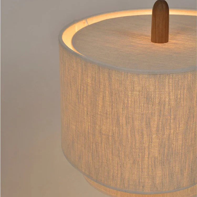 Hoshina Floor Lamp – Wabi-Sabi Fabric Standing Light | Japanese Minimalist LED Lamp for Calm Interiors