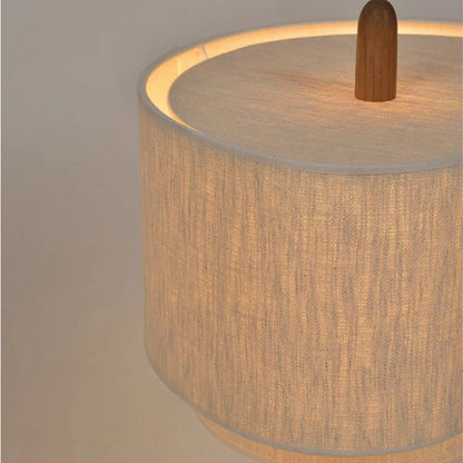 Hoshina Floor Lamp – Wabi-Sabi Fabric Standing Light | Japanese Minimalist LED Lamp for Calm Interiors