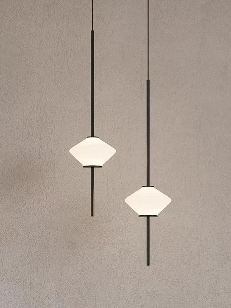 Modern White Glass Pendant Light – Adjustable LED Hanging Ceiling Fixture | Contemporary Globe Chandelier | Elegant Home Lighting