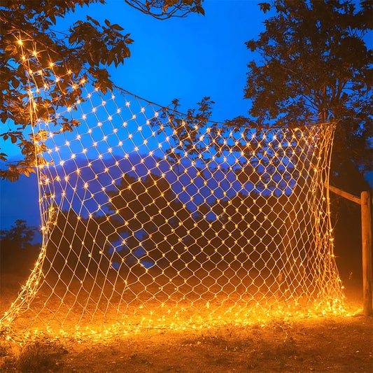 LumiGrid Net LED Lights – Decorative Mesh Fairy Lights | 8 Lighting Modes | Indoor & Outdoor Celebration Lighting