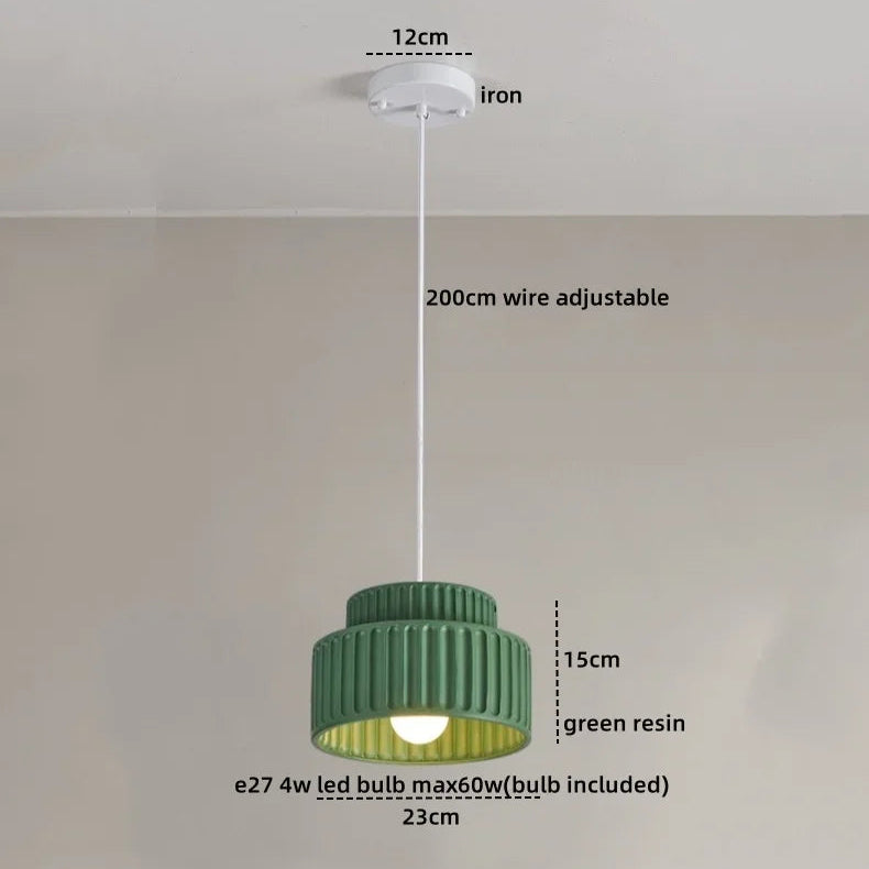 Veloura Resin Pendant Light – Nordic LED Ceiling Lamp | Minimalist Japandi Lighting for Modern Interiors