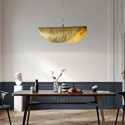 Gold Lotus Pendant Light – Vintage Zen Ceiling Lamp | Luxury Ambient Hanging Lighting
