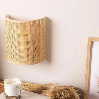 NATURA RATTAN Rotan Wandlamp-Leuchtezauber