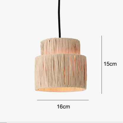 Wabi Sabi Rattan Pendant Light – Handwoven Japanese Ceiling Lamp | Natural Ambient Lighting | Artisan Interior Feature