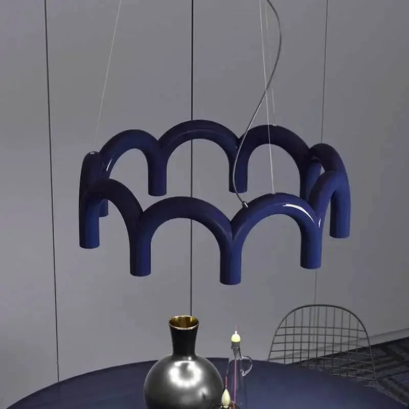 Sculptural U-Shaped LED Ceiling Light – Modern Designer Chandelier | Luxury Architectural Lighting