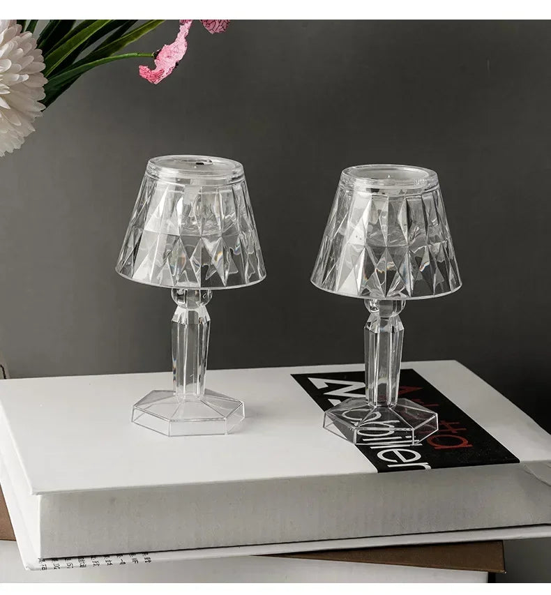 Crystal LED Accent Table Lamp – Colour Changing Touch Night Light | Decorative Bedside Lamp | Elegant Mood Lighting