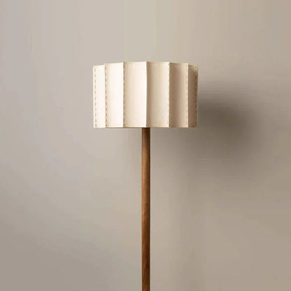 HikariWood Floor Lamp – Wabi-Sabi Wooden Standing Light | Japandi Ambient LED Lighting for Modern Interiors