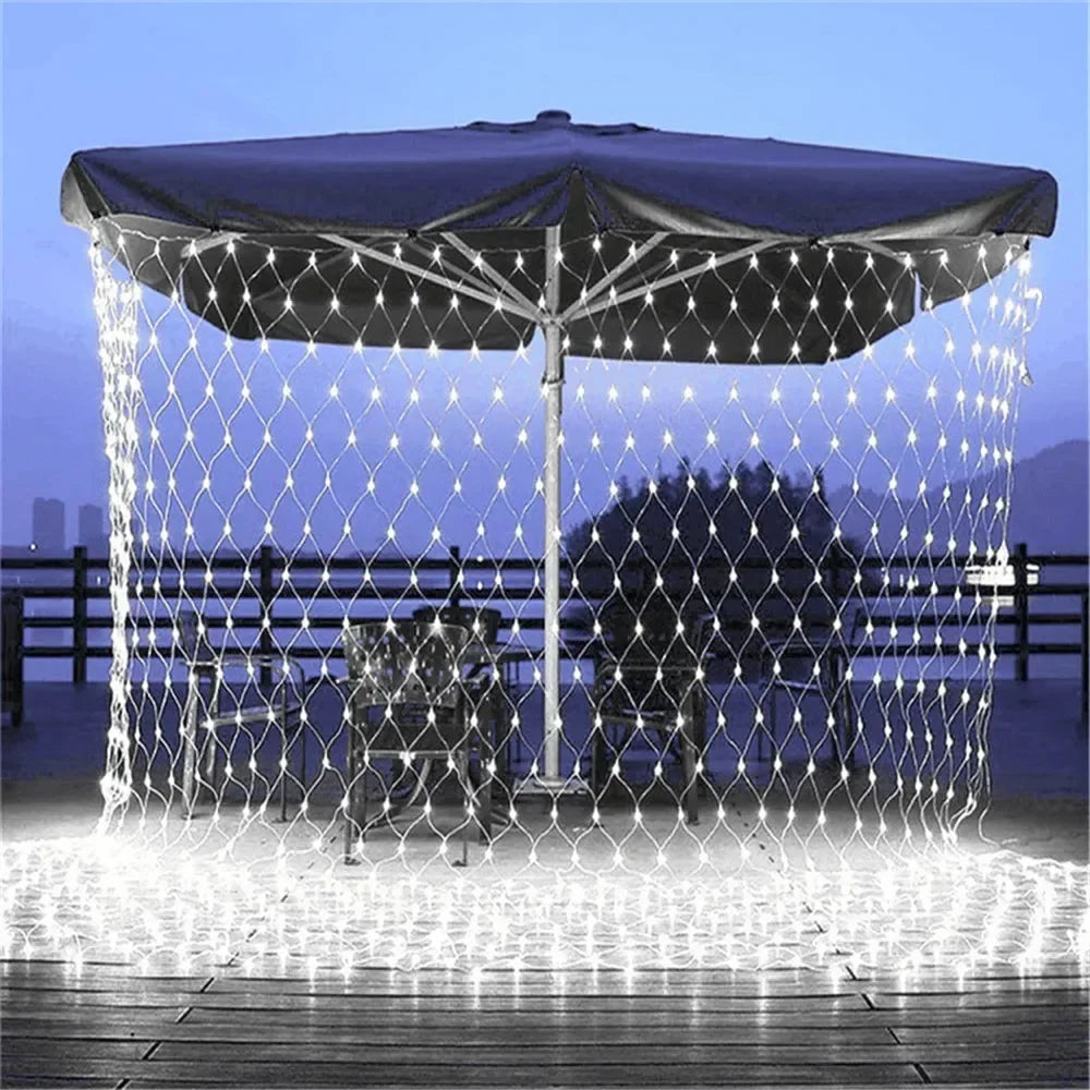LumiGrid Net LED Lights – Decorative Mesh Fairy Lights | 8 Lighting Modes | Indoor & Outdoor Celebration Lighting