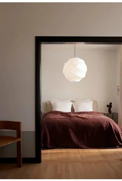 Wabi Sabi Paper Pendant Light – Handcrafted Japanese Ceiling Lamp | Soft Ambient Lighting | Timeless Zen-Inspired Design