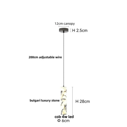 Bulgari Stone Pendant Light – Wabi-Sabi Marble Ceiling Lamp | Luxury Ambient Lighting | Contemporary Interior Statement