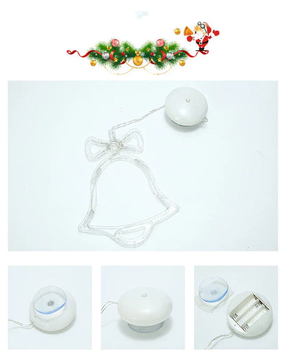 SantaGlow LED Window Light – Santa Claus Suction Cup Decoration | Festive Christmas Window Lamp