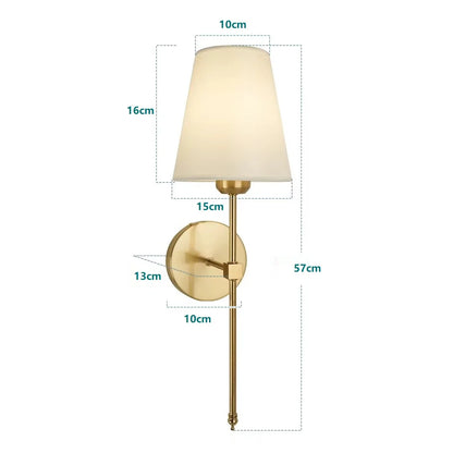 Heritage Fabric Wall Light – Industrial Style LED Wall Lamp | Vintage-Inspired Ambient Lighting | Elegant Interior Accent