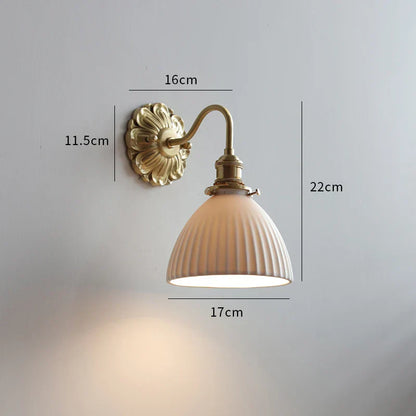 Frosted Glass LED Wall Light with Copper Finish – Modern Luxury Wall Sconce | Elegant Ambient Lighting