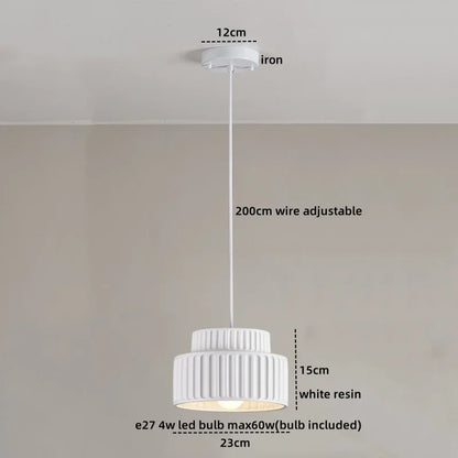 Veloura Resin Pendant Light – Nordic LED Ceiling Lamp | Minimalist Japandi Lighting for Modern Interiors