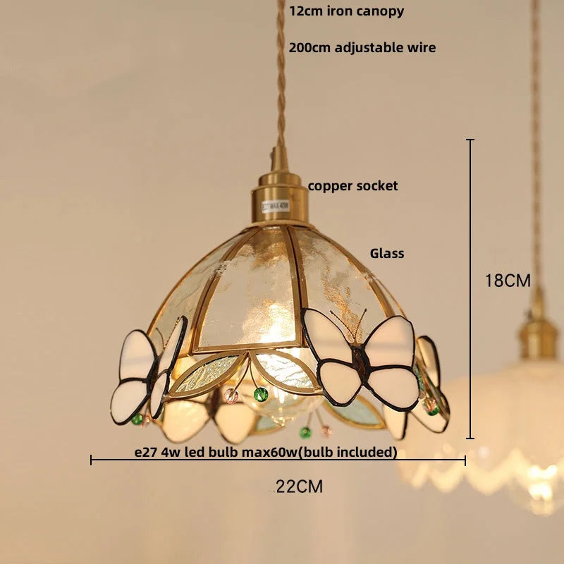 Nordic Glass Pendant Light with Brass Detail – Modern LED Ceiling Lamp | Scandinavian Designer Lighting