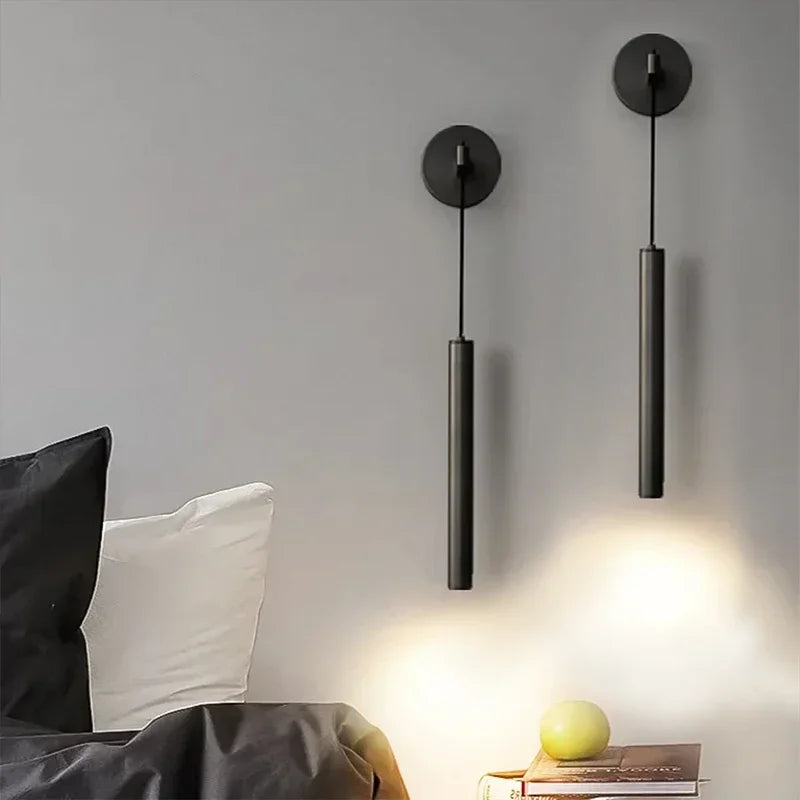 Modern Aluminium LED Wall Light – Minimalist Bedside Reading Sconce | Contemporary Ambient Lighting