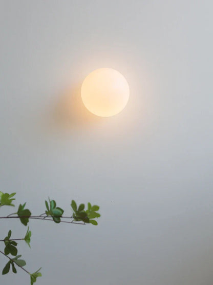 Orbelle Glass Wall Light – Frosted Globe LED Sconce | Modern Ambient Lighting | Timeless Interior Elegance