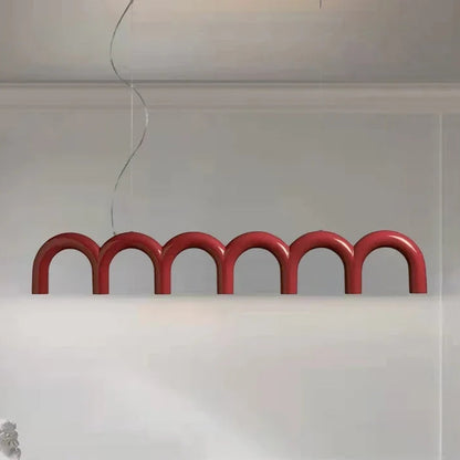 Sculptural U-Shaped LED Ceiling Light – Modern Designer Chandelier | Luxury Architectural Lighting