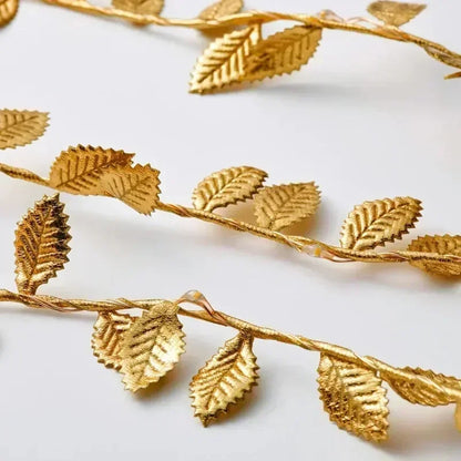 AureaLeaf LED Gold Leaf String Lights – Battery-Powered Decorative Fairy Lights for Home & Festive Celebrations
