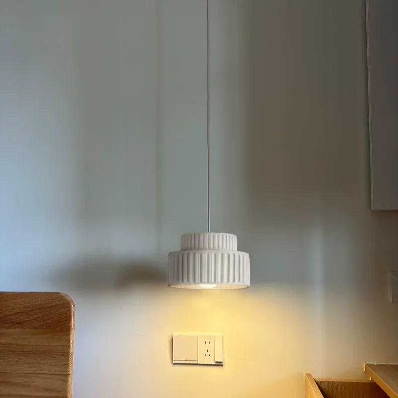 Veloura Resin Pendant Light – Nordic LED Ceiling Lamp | Minimalist Japandi Lighting for Modern Interiors